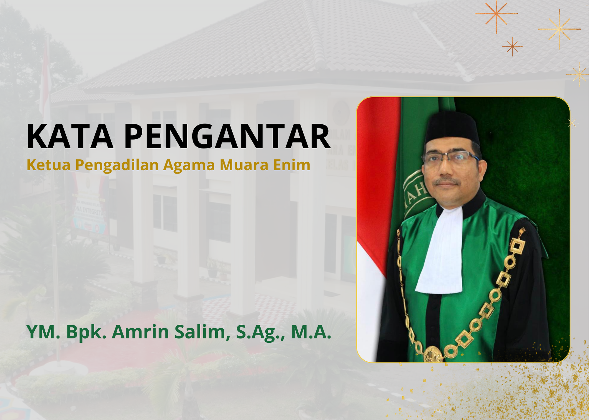 Kata Pengantar Ketua Pengadilan Agama Muara Enim