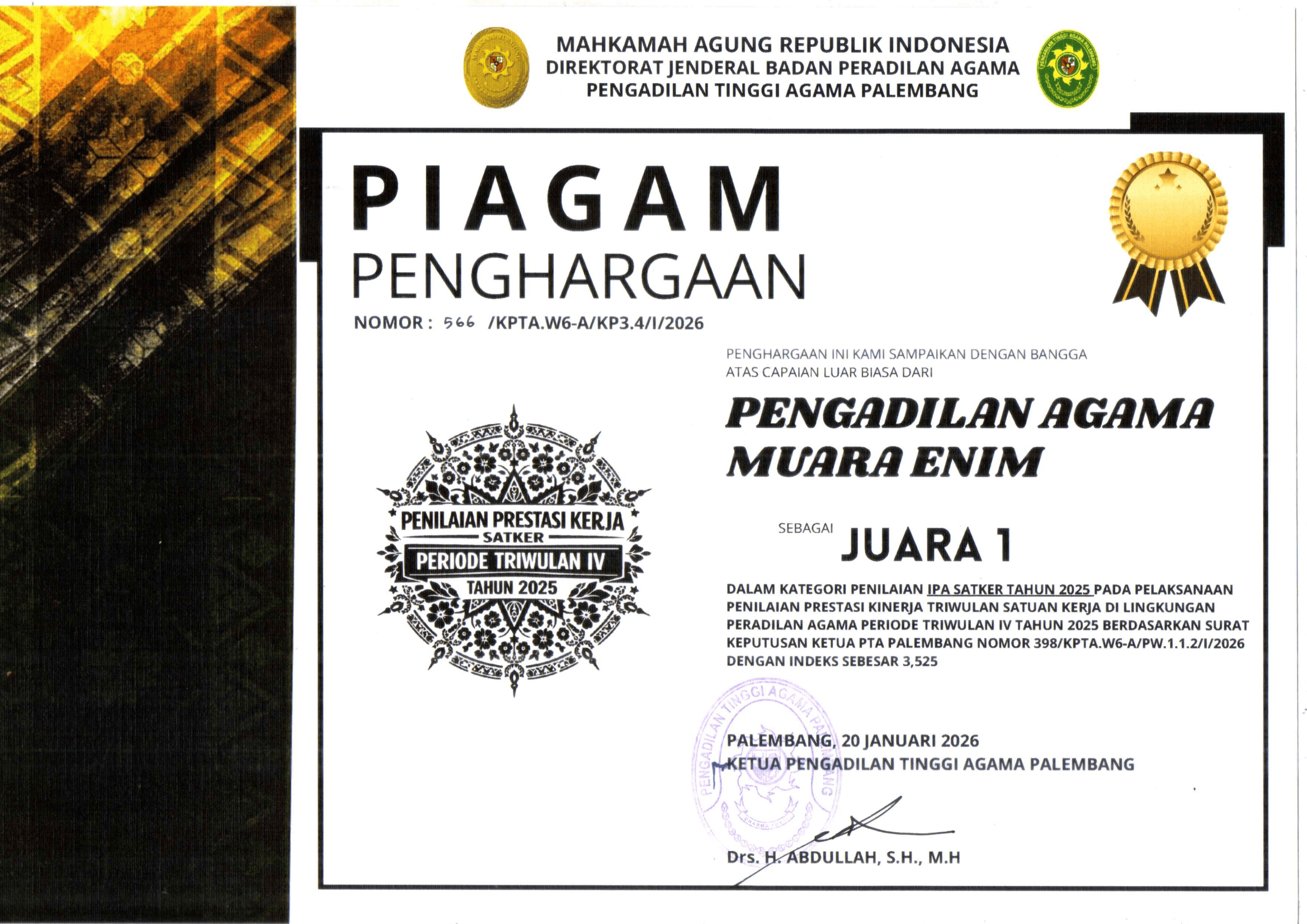 3. IPA Satker Juara I 1